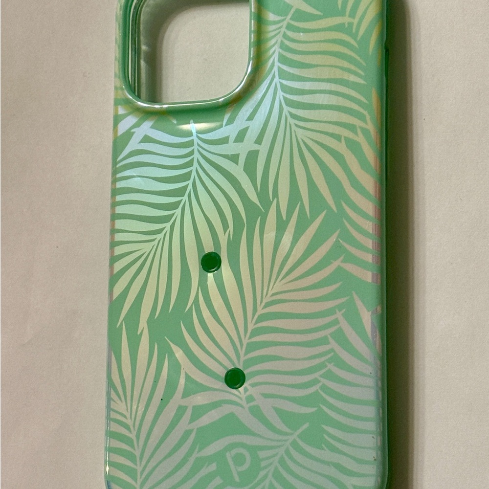 Loopy Case iPhone 12 Pro Max Mint Palm Leaf Phone Case